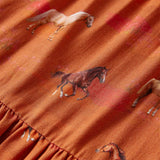 Children's dress cognac size 116