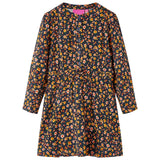 Children's dress with long sleeves, navy blue, size 104. Children's dress with