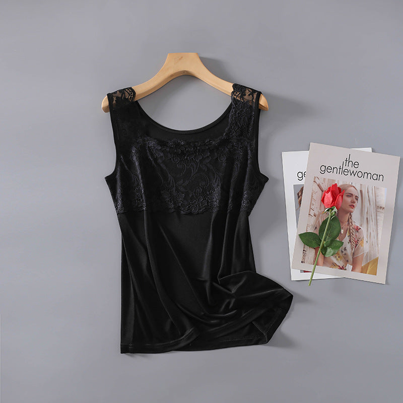 Summer New Knitted Silk Womens Tank Top