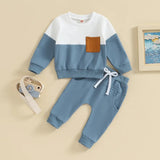 Sweatshirt With Drawstring Pockets And Sweatpants 2-piece Set