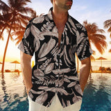 Men's Plus-Size Printed Casual Loose Short-Sleeve