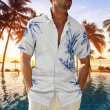 Men's Plus-Size Printed Casual Loose Short-Sleeve