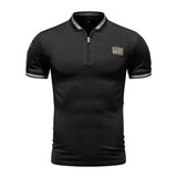 Casual Stand-Up Collar T-Shirt Men's Polo Shirt