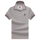 Embroidered Little Bee Short-Sleeve Lapel Polo Shirt