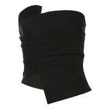 Irregular Spicy Girl Short Tube Top Blouse