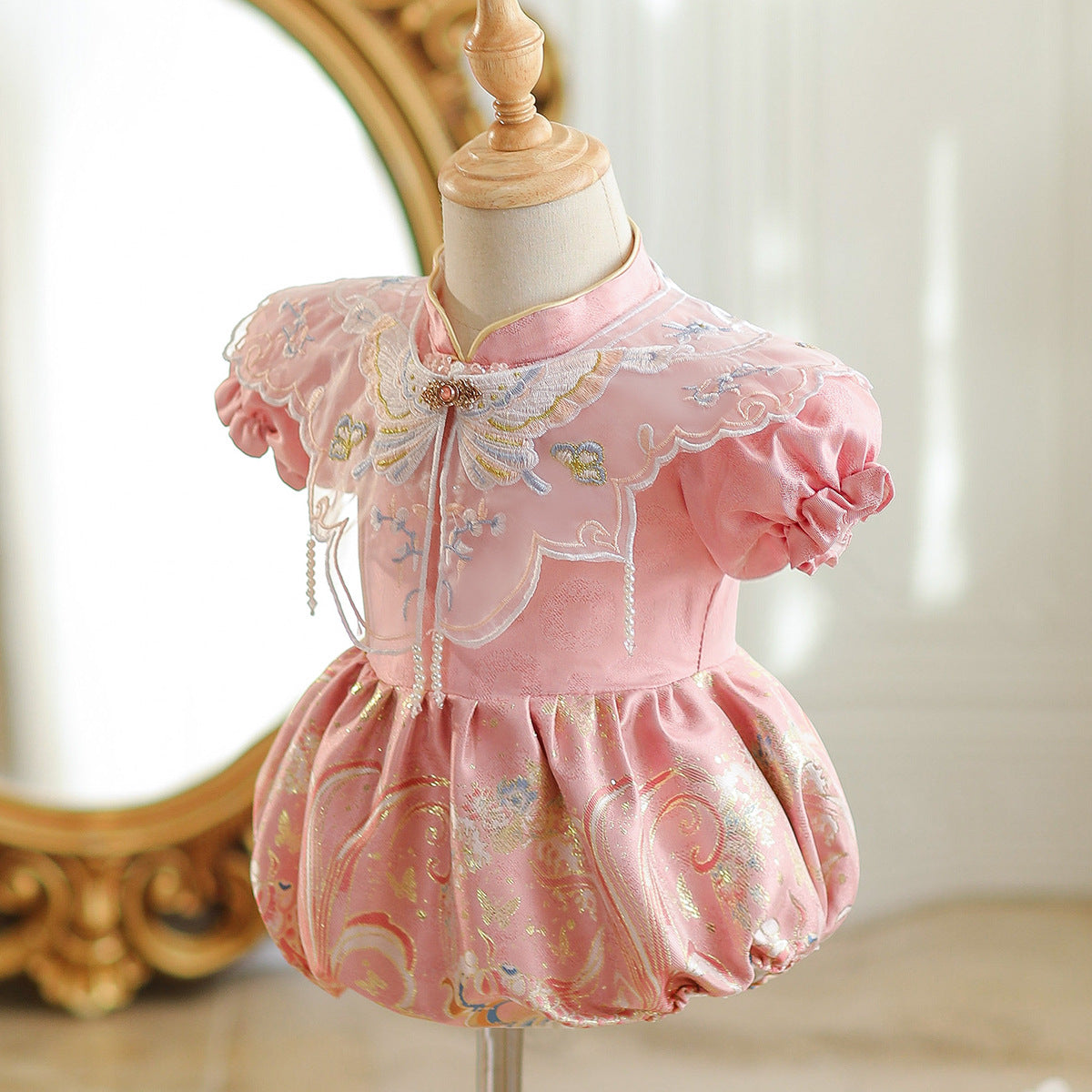 First Birthday Dress For Baby Girls, Summer New Arrivals, Chinese-style Onesie