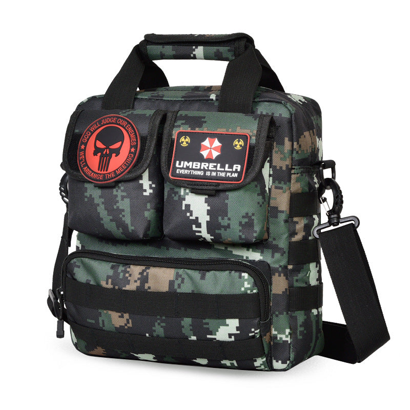 Nylon Camouflage Tactical Backpack Mens Shoulder Crossbody Bag
