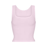 Outerwear Square-neck Midriff-baring Vest For Women