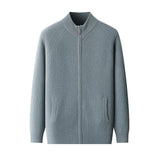 Men's Half Turtleneck Zipper Cardigan Thickened Jacket Casual