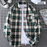 Springautumn Casual Thin Men's Plaid Shirt