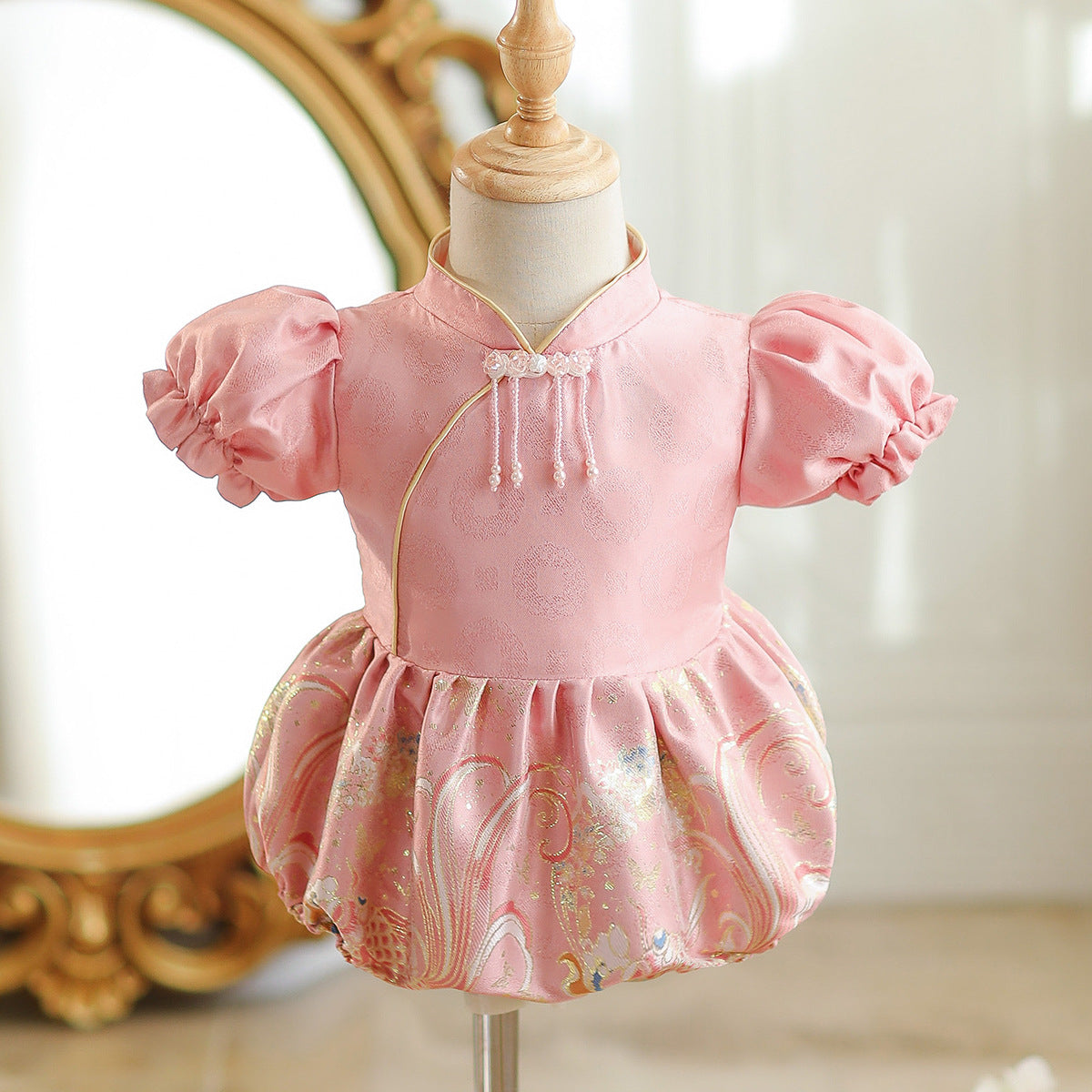 First Birthday Dress For Baby Girls, Summer New Arrivals, Chinese-style Onesie