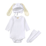 Rabbit Ears Long Sleeve Baby's Romper Romper Three Pieces