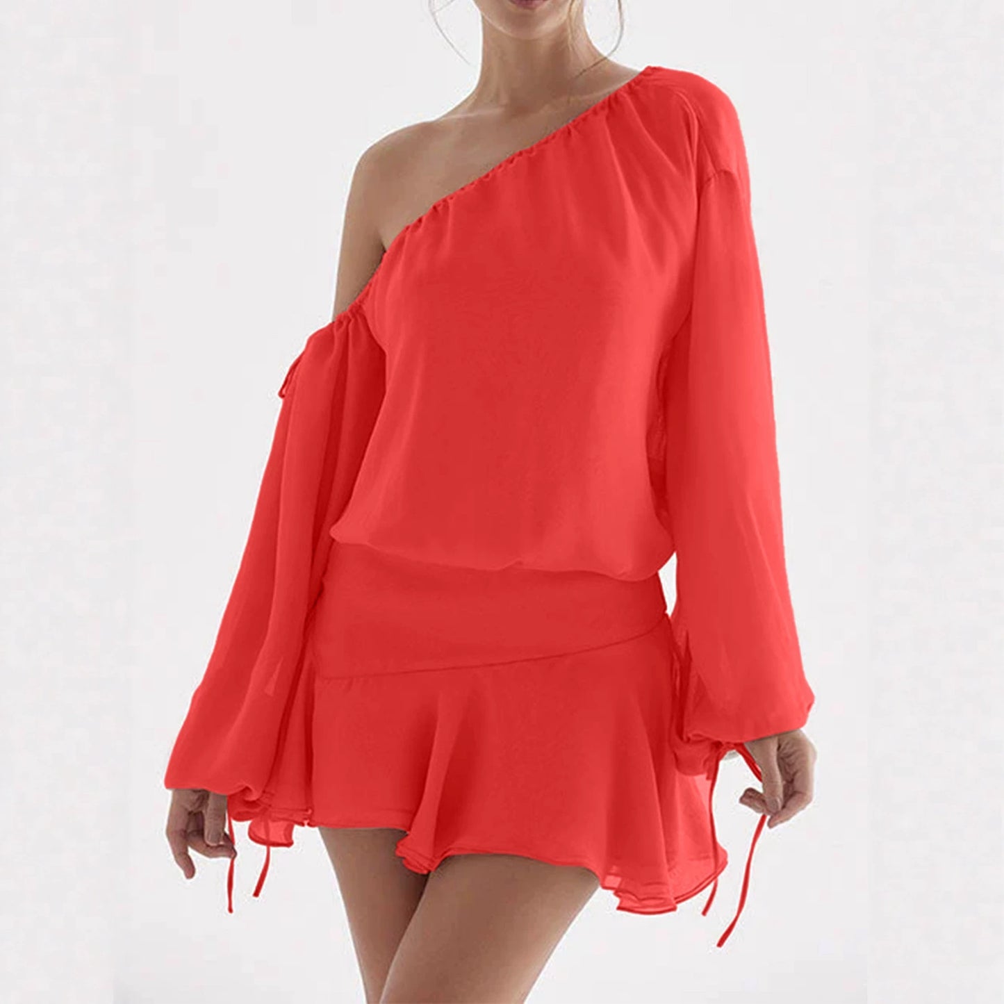 Chiffon Off-shoulder Dress For Women