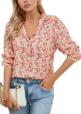 Shirt With Animal Print And 3D Floral Pattern