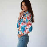 Long-sleeve Loose-fit Elegant Blouse For Middle-aged Women