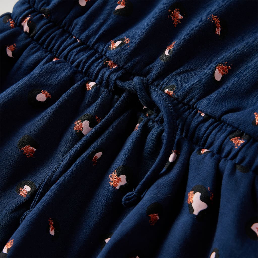 Children's dress with long sleeves, navy blue, size 116