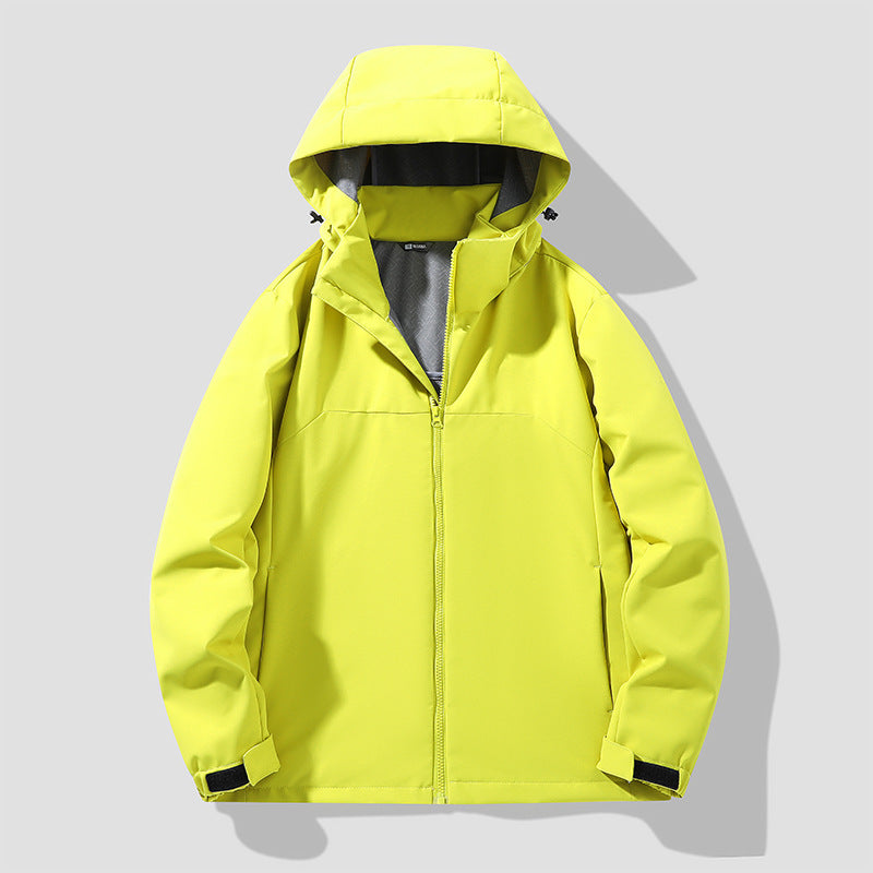 Outdoor Couple's Hardshell Jacket Single-Layer Hiking Coat