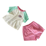 Summer Baby Short Sleeved Top Set For Boys, Children, And Girls