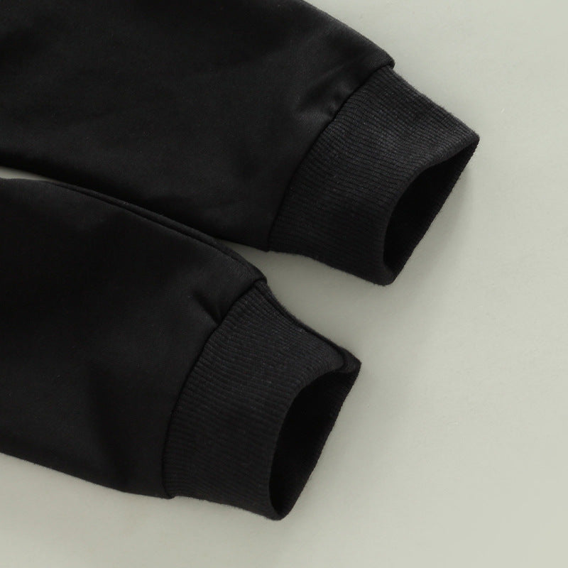 Autumn And Winter Boys Long-sleeved Sweater Lace-up Trousers