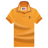 Embroidered Little Bee Short-Sleeve Lapel Polo Shirt