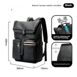New Casual Lightweight Leather Mens Backpack