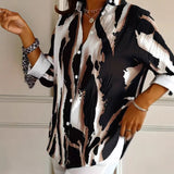 Fashionable And Elegant Printed V-Neck Top For Women