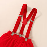 Baby Birthday Printed Letter Romper Suspender Pants Suit