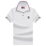 Embroidered Little Bee Short-Sleeve Lapel Polo Shirt