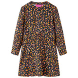 Children's dress with long sleeves, navy blue, size 104. Children's dress with