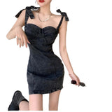 Hong Kong-style Retro Sexy Tube Top Slip Dress