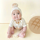 Pineapple Bread Printing Modeling Romper Ins