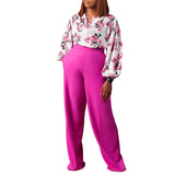 Women's Fashionable Printed Lace-Up Casual Set