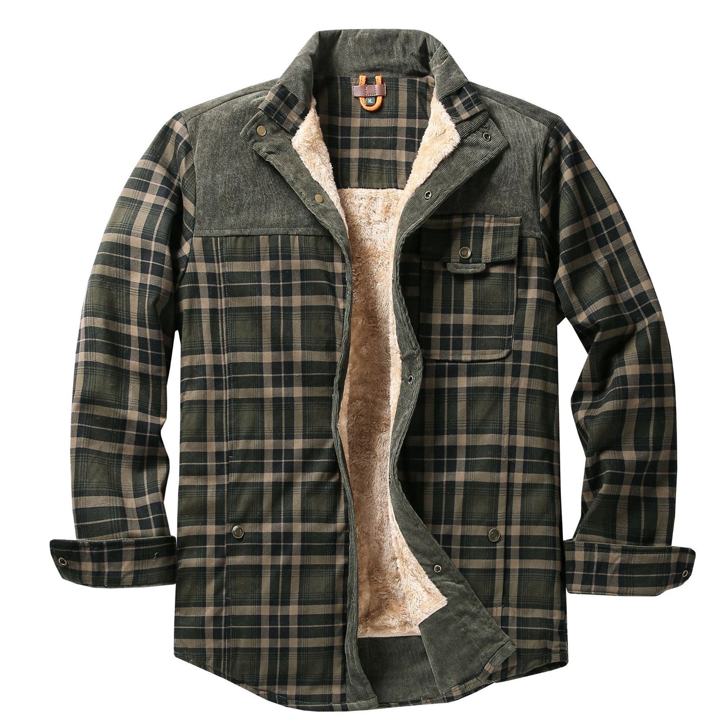 European-size Plaid Shirt Mens Outerwear