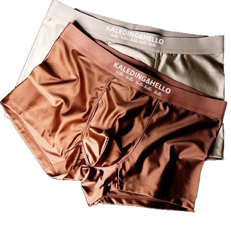 Satin Ice Silk Mens Underwear, Cool And Comfortable Boxer Briefs