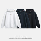 INS Ethnic-style Textured Embroidery Heavyweight Hooded Sweatshirt