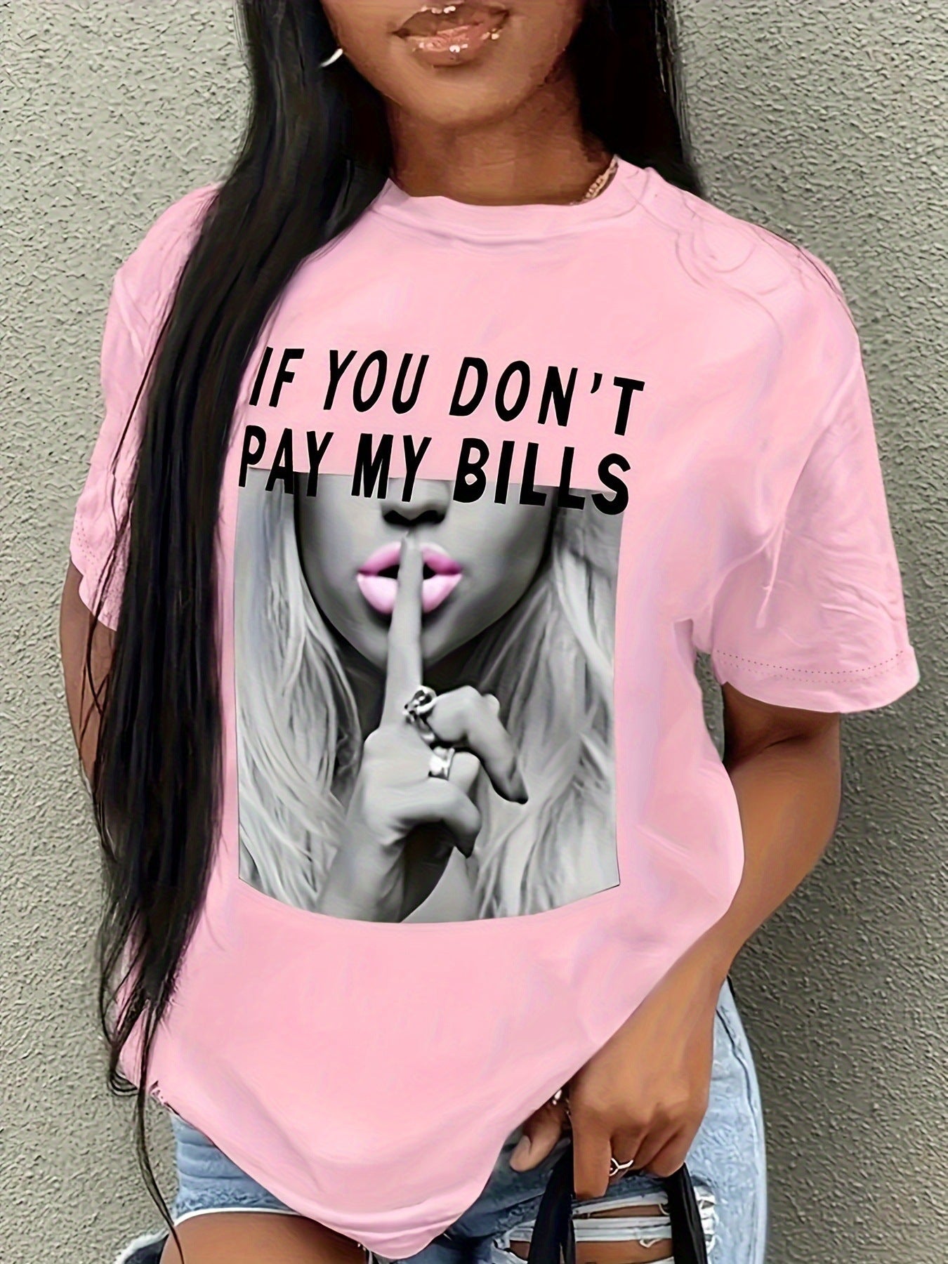 3D-printed Chic Casual Womens Short-sleeve Crewneck T-shirt