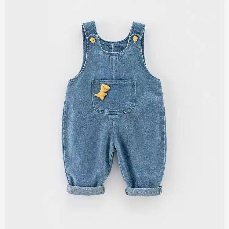 Loose-fit Fashionable Kids Denim Overalls