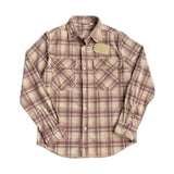 Retro Casual Slim-Fit Striped Corduroy Plaid Shirt
