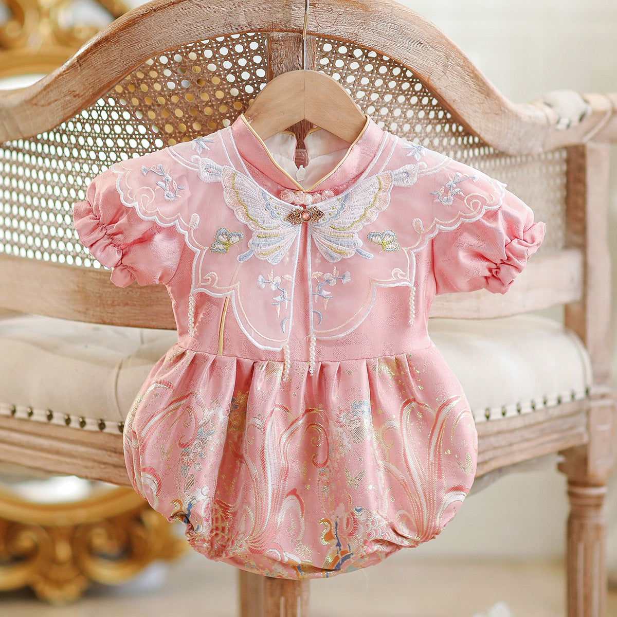 First Birthday Dress For Baby Girls, Summer New Arrivals, Chinese-style Onesie
